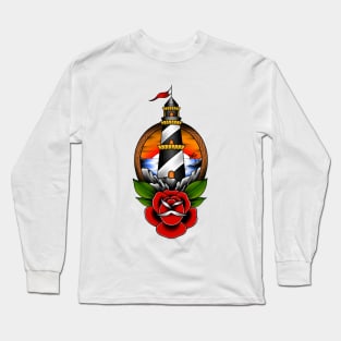 Lighthouse with rose Long Sleeve T-Shirt